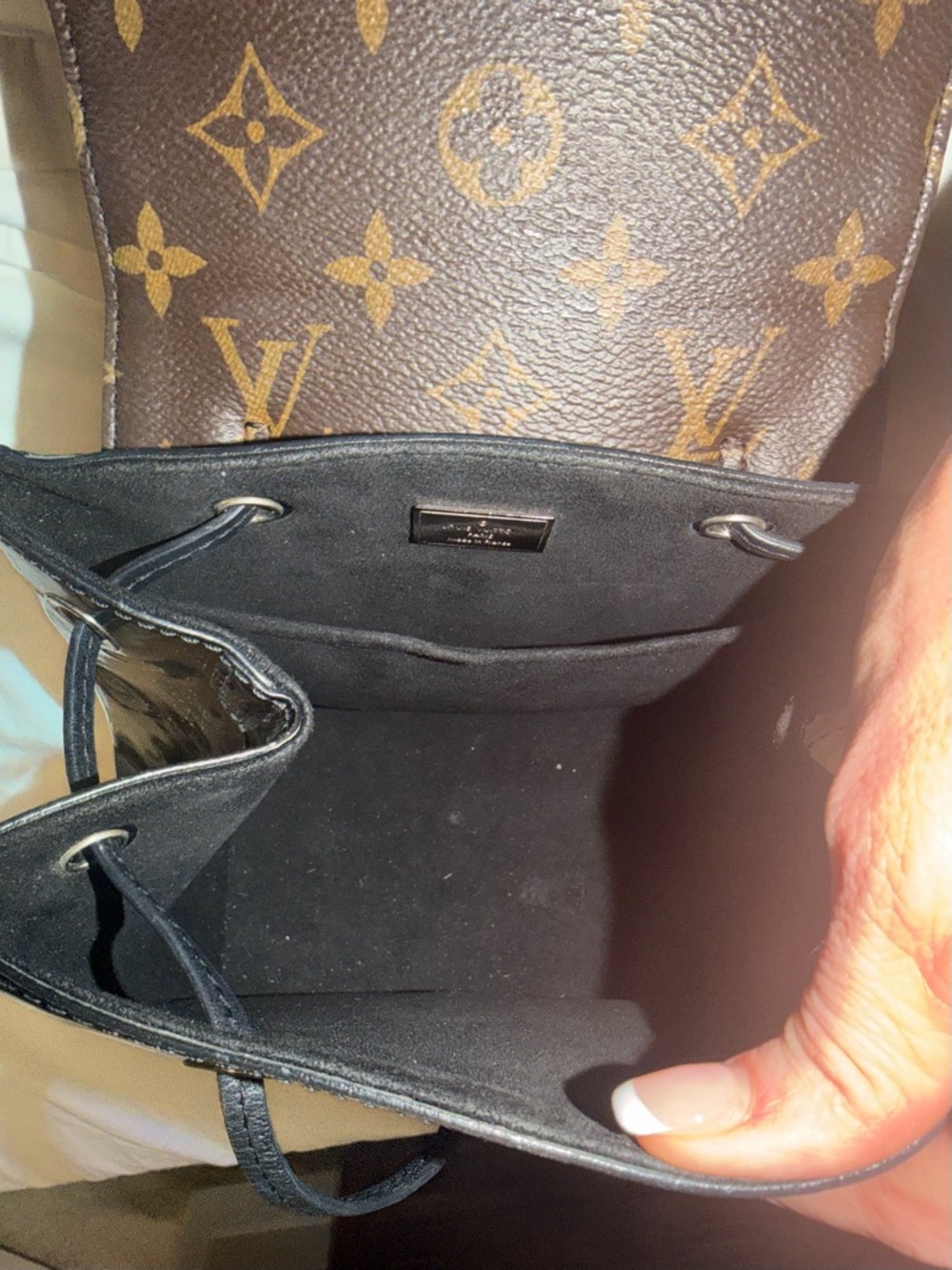 Louis Vuitton monogram hot springs mini backpack crossbody black - Picture 10 of 15
